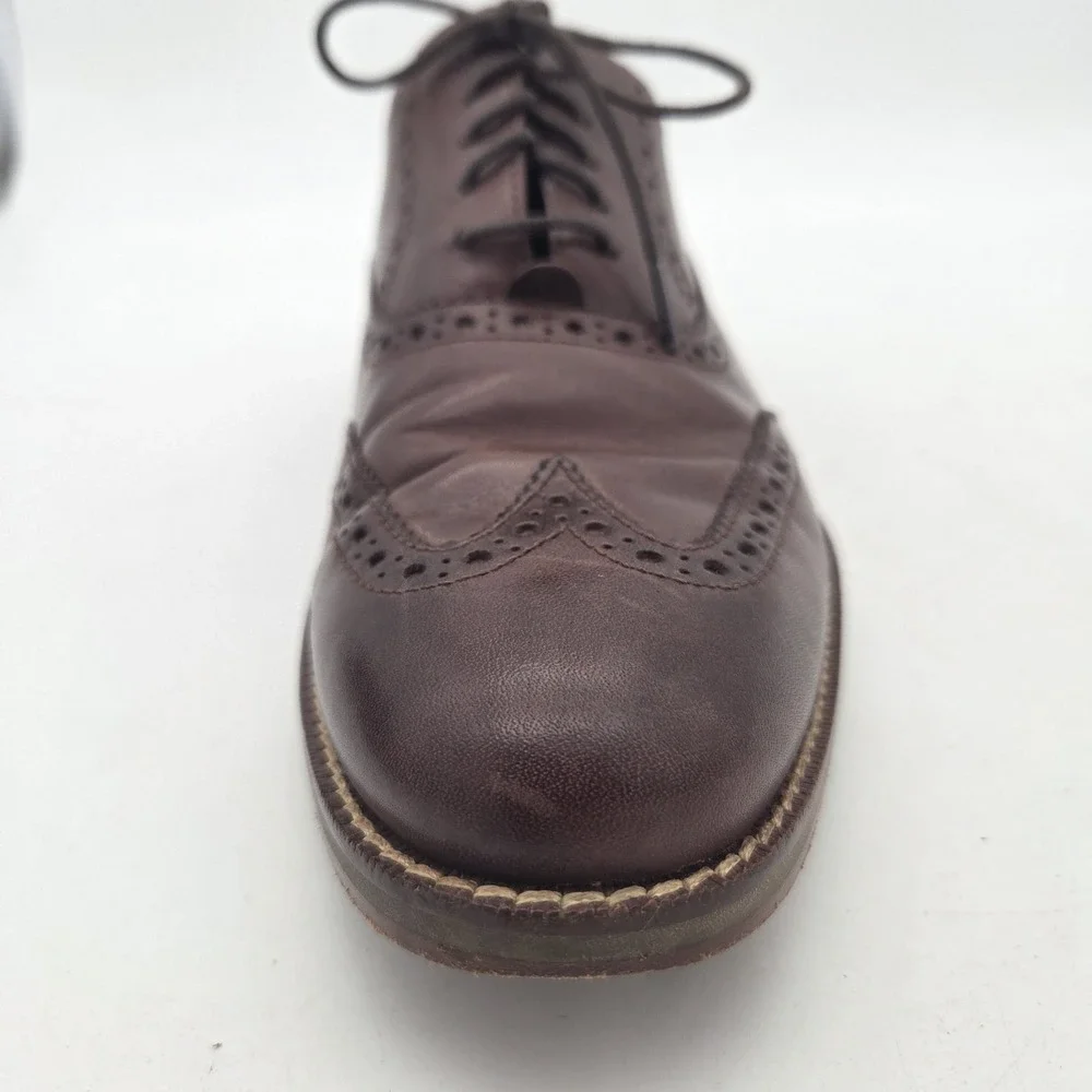 Cole Haan Air Madison Wingtip Men's US 7.5M Brown C10845 Leather Dress Shoes